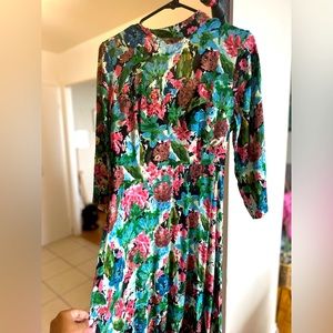 Zara mock neck midi dress with back detail